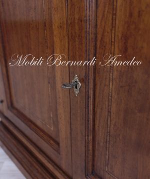 Credenza in legno massello di noce arte povera da 120 cm